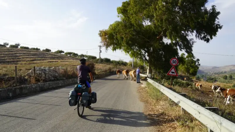 bike touring Sicily