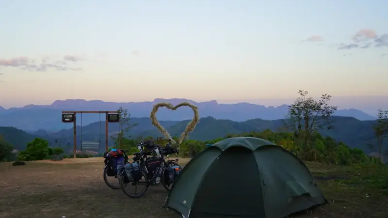 Prachtige kampeerplek Laos