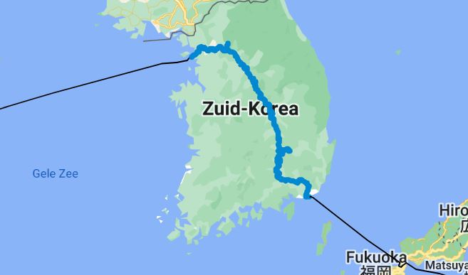 Fietsroute four rivers incheon Busan zuid korea